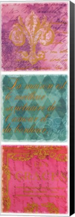 Framed Sorbet Script Paris II Print