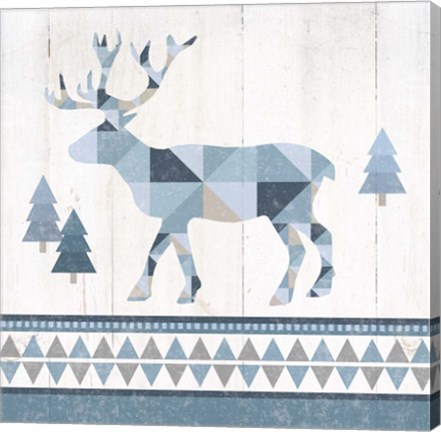 Framed Nordic Geo Lodge Deer IV Print