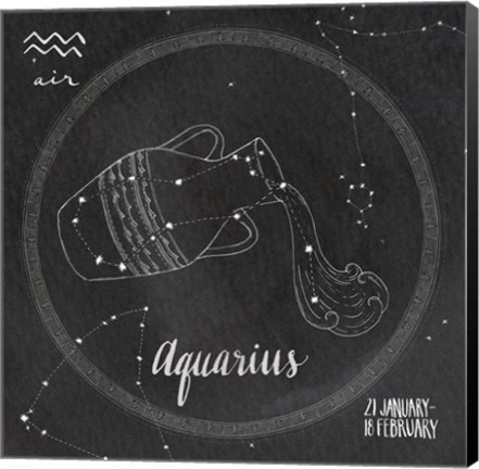 Framed Night Sky Aquarius Print