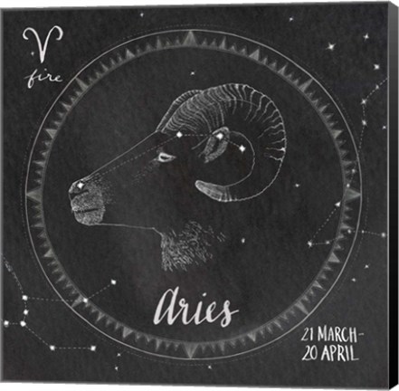 Framed Night Sky Aries Print