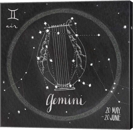 Framed Night Sky Gemini Print