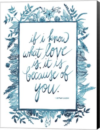 Framed Love Quote II Print