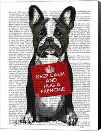 Framed Hug a Frenchie Print