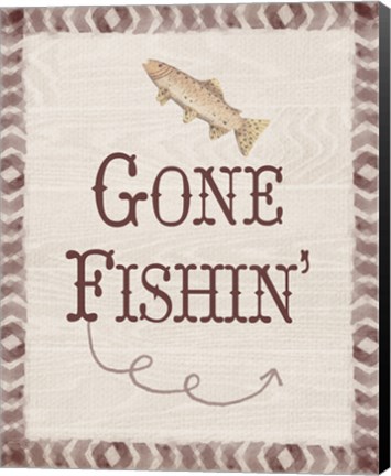 Framed Gone Fishin&#39; Print