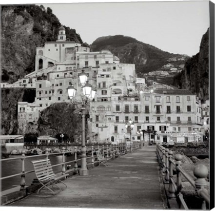 Framed Amalfi Pier I Print