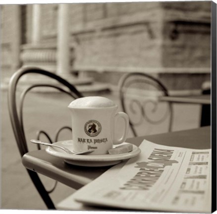 Framed Tuscany Caffe VI Print