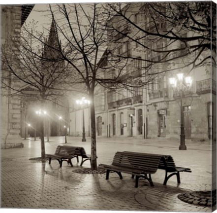 Framed Oveido Cathedral Bancs II Print