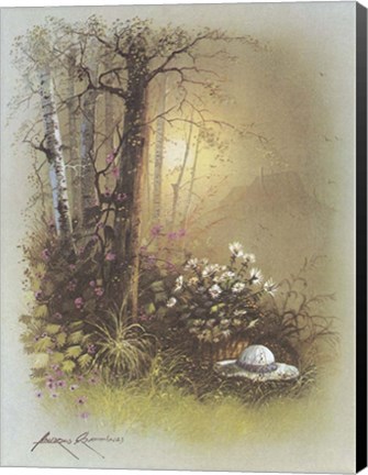 Framed Hat in the Grass Print