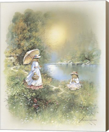 Framed Little Girl D Print