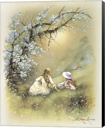 Framed Little Girl E Print