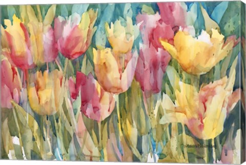 Framed Pastel Tulips Print