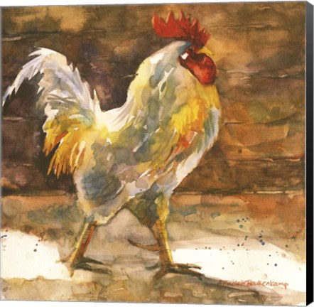 Framed Rooster Barn Print