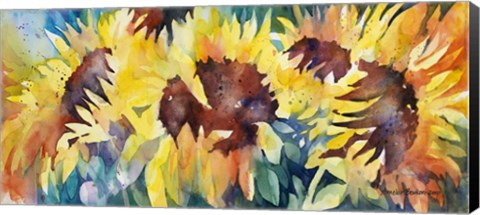 Framed Row Of Sun Print