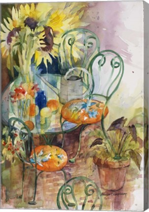 Framed Courtyard Colors Print