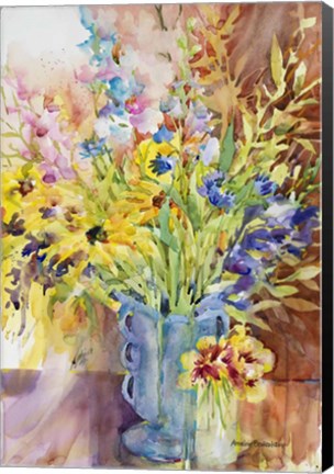 Framed Blue Vase Print