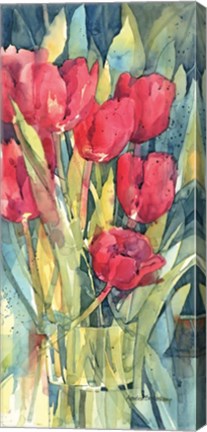 Framed Red Hot Tulips Print