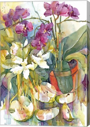 Framed Apples &amp; Orchids Print