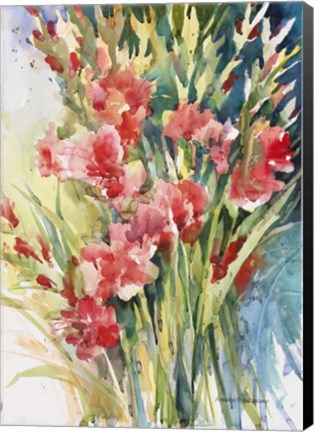 Framed Gladiola Bunch Print
