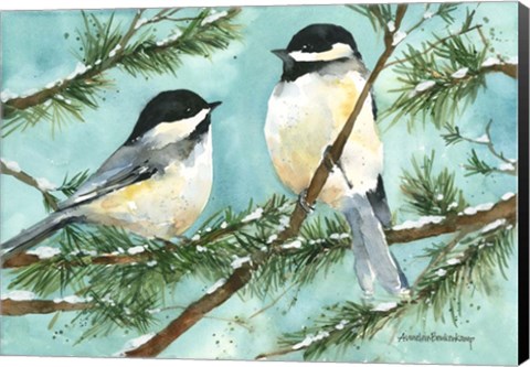 Framed Chickadee Chat Print