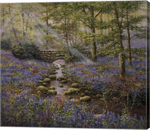 Framed Bluebell Bridge Print