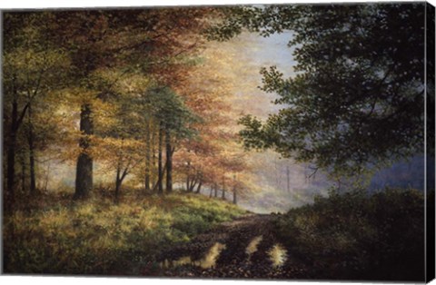 Framed Fall In The Pines Print