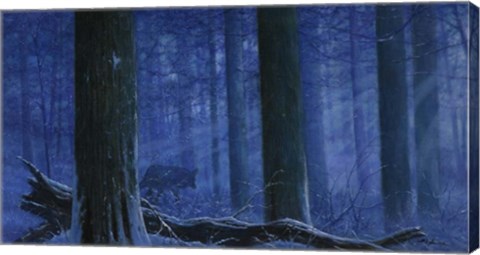 Framed Blue Wolf Print
