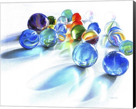 Framed Blue Marble Reflection Print
