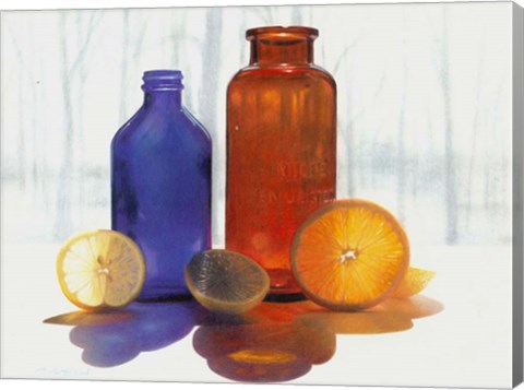 Framed Bottles and Slices final Print
