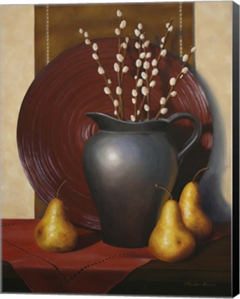 Framed Still Life with Black Vase Print