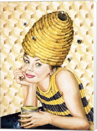 Framed Bee-Hive Hairdo Print