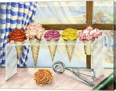 Framed Begonias A La Mode Print