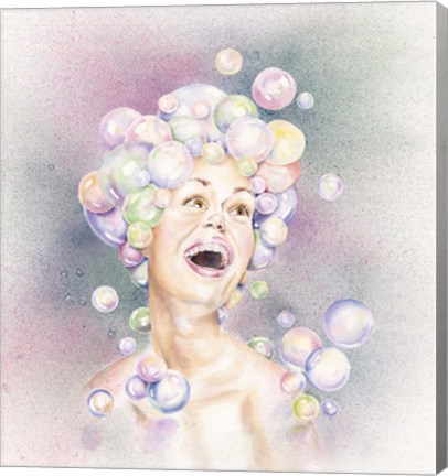 Framed Bubble Head Print