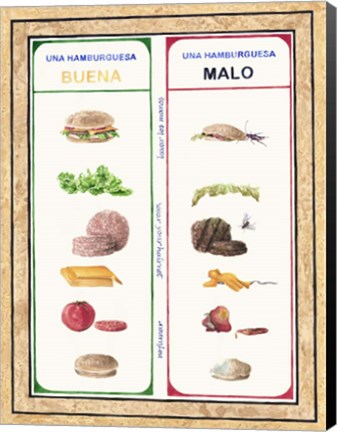 Framed Malo Y Bueno Print