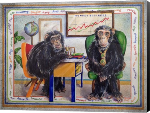 Framed Monkey Business Print