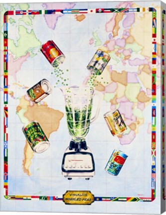 Framed Visualize World Peas Print