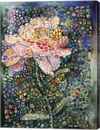 Framed Mosaic Flower Print