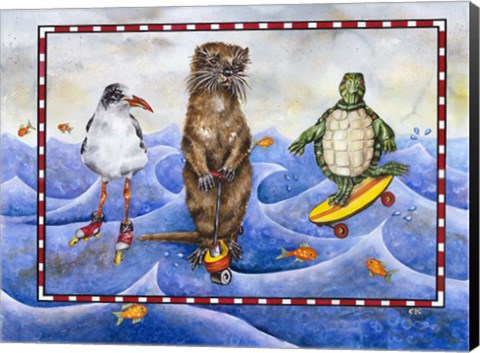 Framed Surf&#39;s Up Print