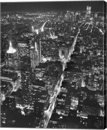 Framed City at Night Print