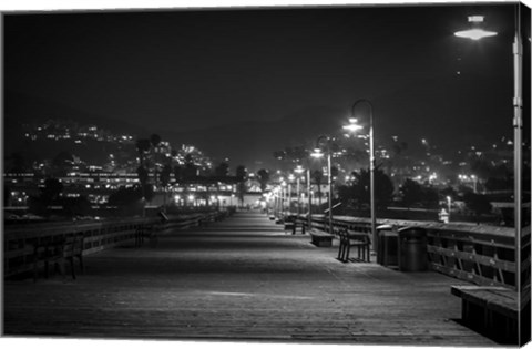 Framed Lonely Pier Print