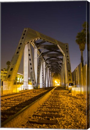 Framed Waiting For the Night Train Print