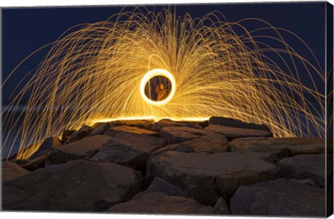 Framed Ponto Bursting Print