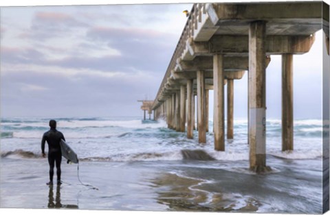 Framed Sizing Up the Surf Print