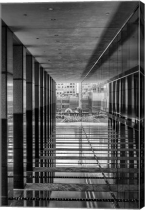 Framed Brick View Downtown B&amp;W Print