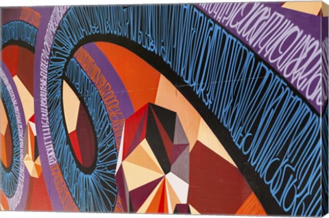 Framed Graffiti Swirl Print