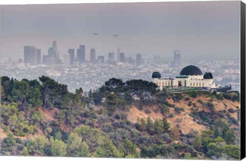 Framed Griffith Over LA Print