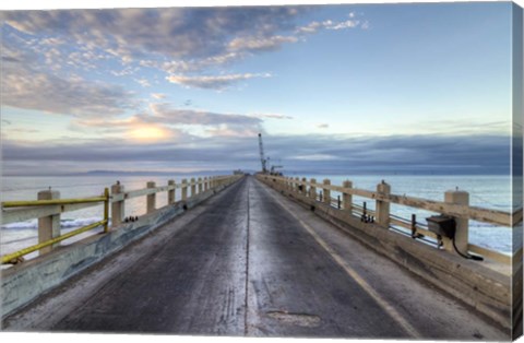 Framed Carpinteria Pier View I Print