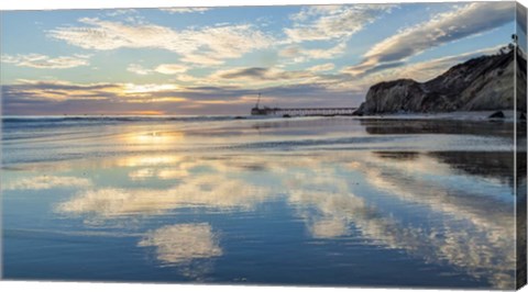 Framed Clouds In The Sand Print