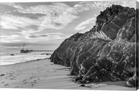 Framed Reach For The Pier Print