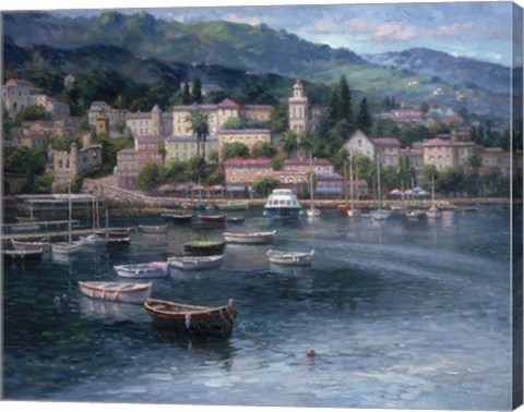 Framed Tranquil Harbor Print