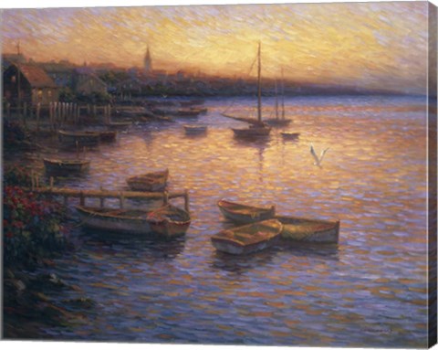 Framed Sunset on the Lake Print
